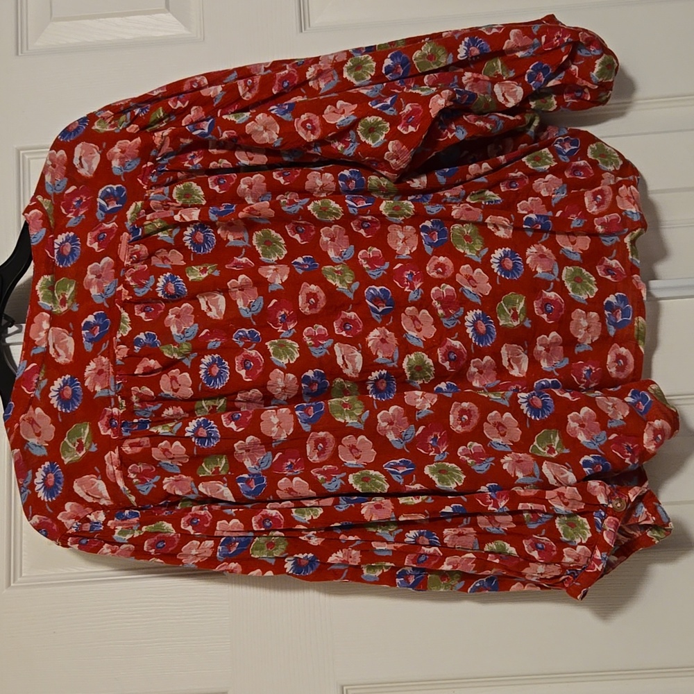 Pilcro Red Floral Blouse - Picture 4 of 4